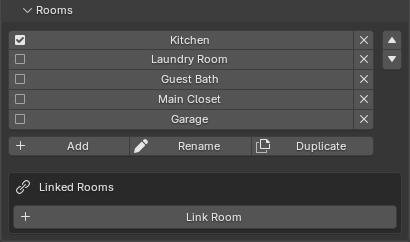 Rooms subpanel